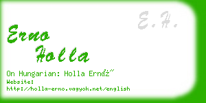 erno holla business card